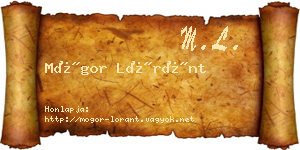 Mógor Lóránt névjegykártya