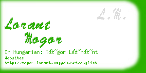 lorant mogor business card