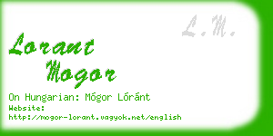 lorant mogor business card